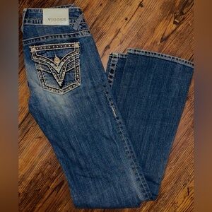 Vigoss Embroidered Low Rise Jeans